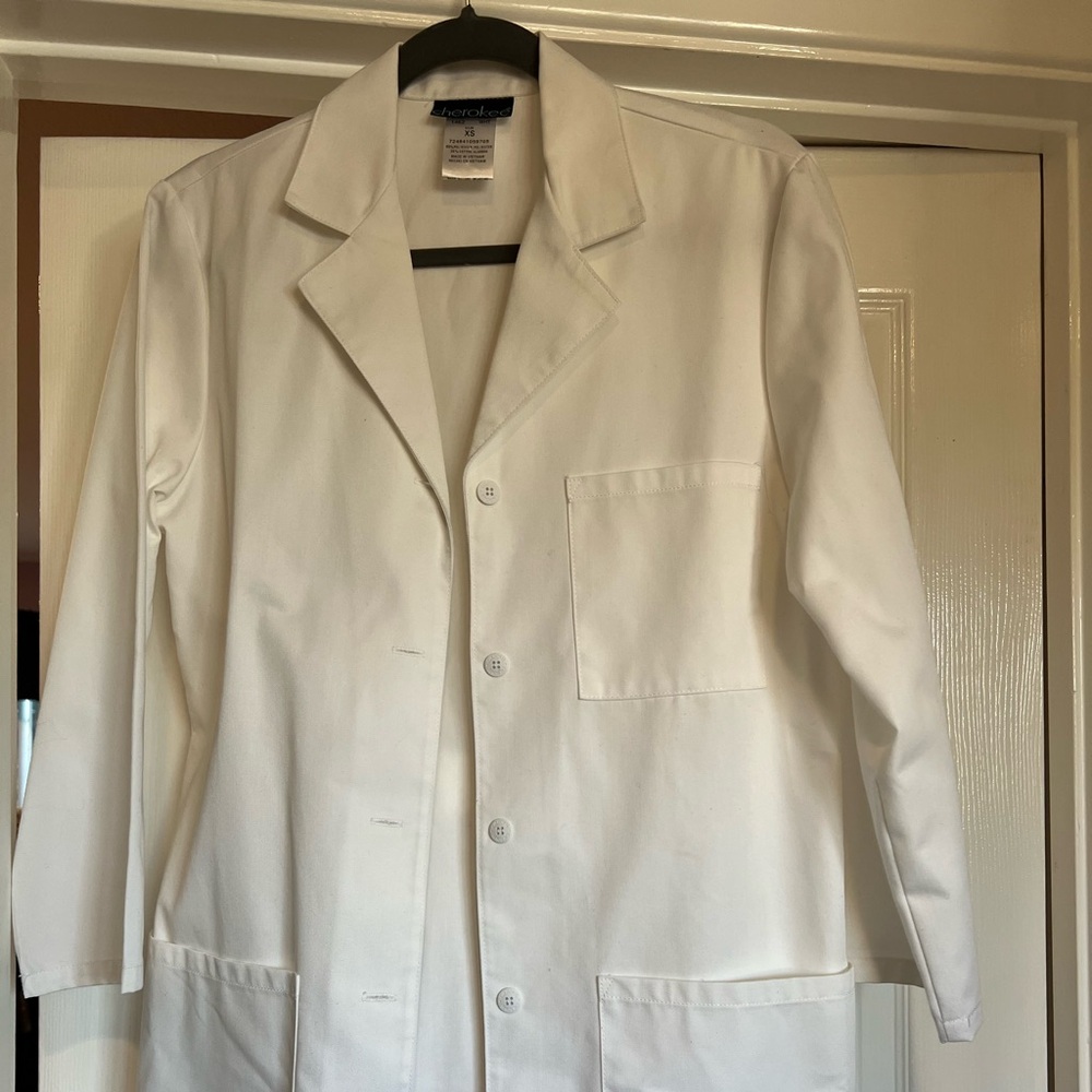 Cherokee white medical lab coat size XS
